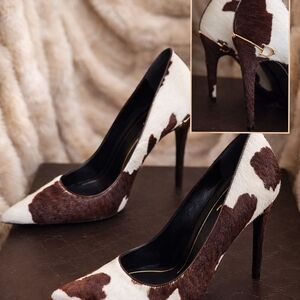 ✨ Limited Edition Gucci Pony Hair Cow Print Pumps Horsebit Heels EU 39